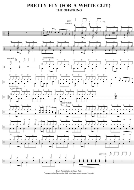 Partitura da música Pretty Fly (For a White Guy)