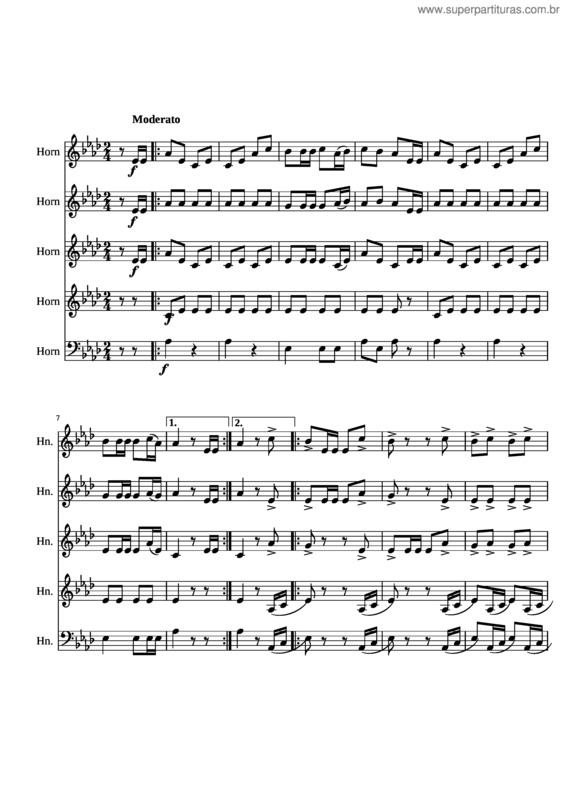 Partitura da música Preußens Gloria