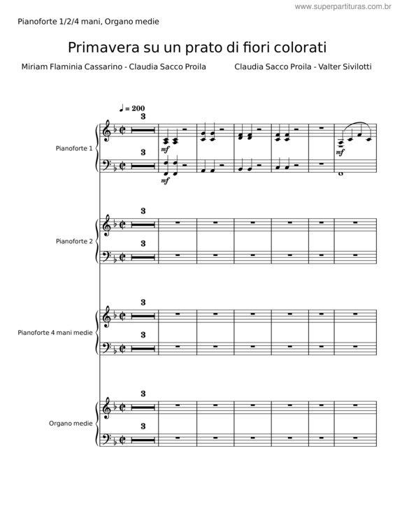 Partitura da música Primavera Su Un Prato Di Fiori Colorati v.5