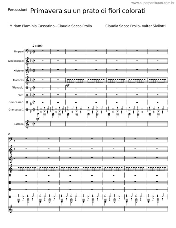 Partitura da música Primavera Su Un Prato Di Fiori Colorati