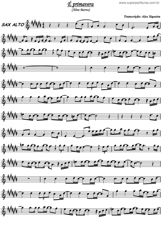 Partitura da música Primavera v.13