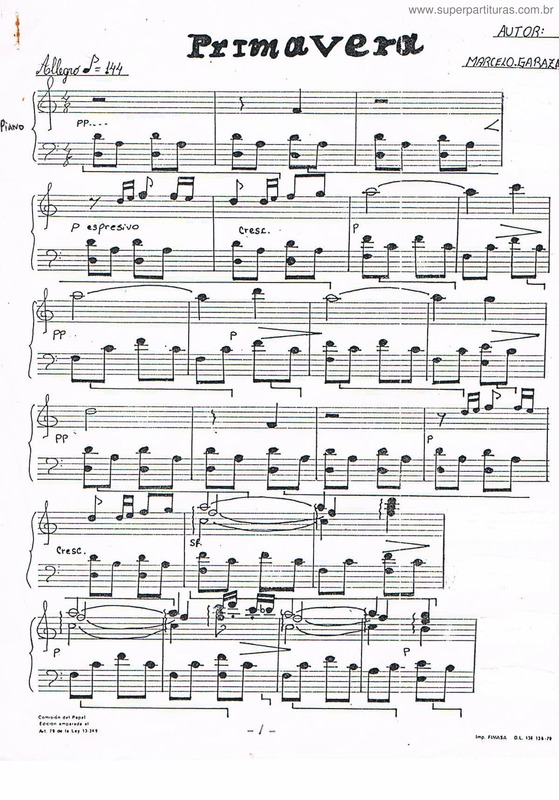 Partitura da música Primavera v.14
