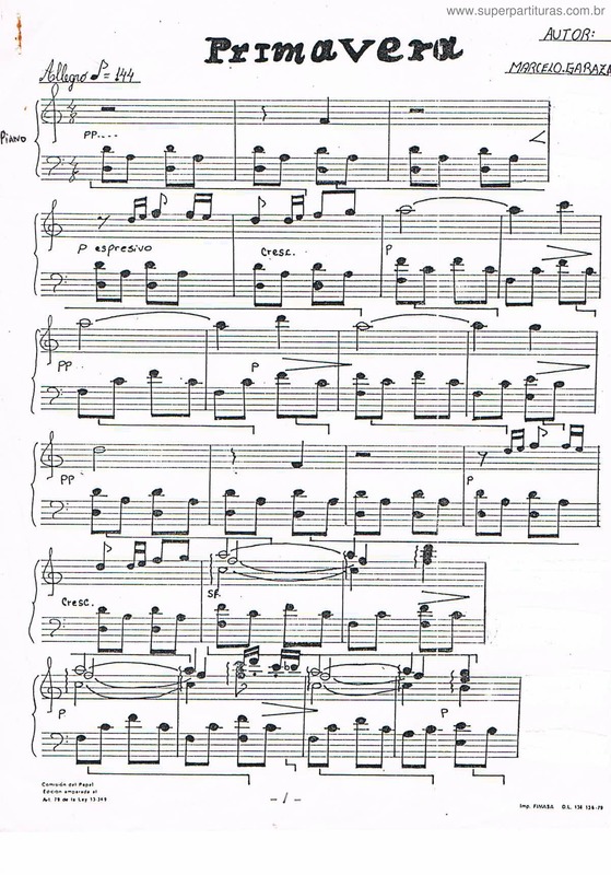 Partitura da música Primavera v.14