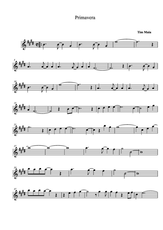 Partitura da música Primavera v.15