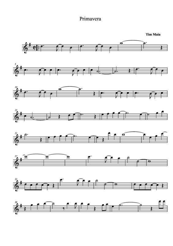 Partitura da música Primavera v.16