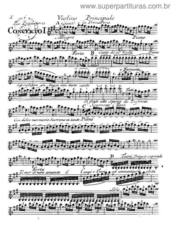 Partitura da música Primavera v.20