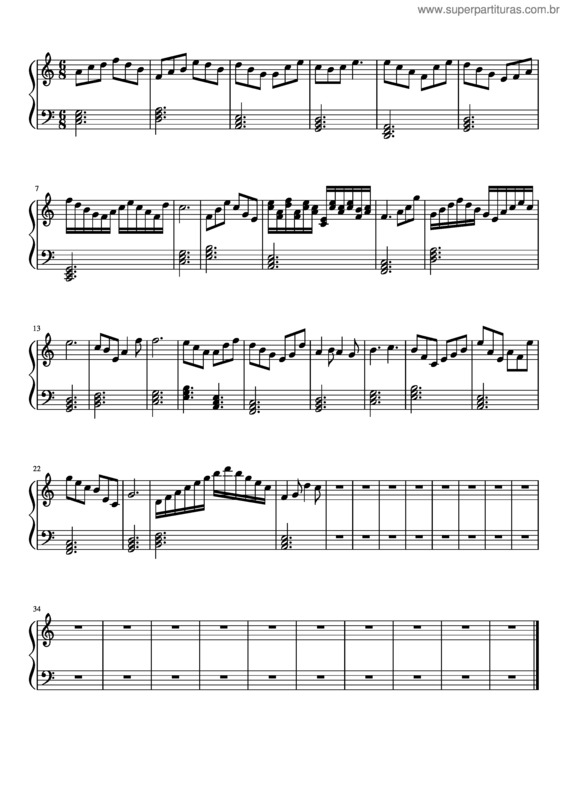 Partitura da música Primavera v.37