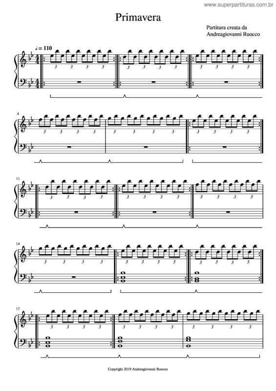 Partitura da música Primavera v.50