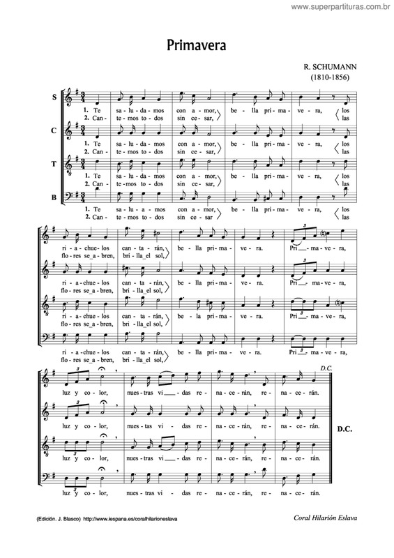 Partitura da música Primavera v.6