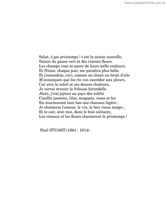 Partitura da música Primavera v.60