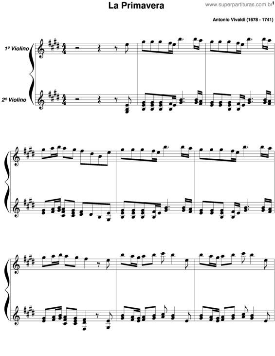 Partitura da música Primavera v.9