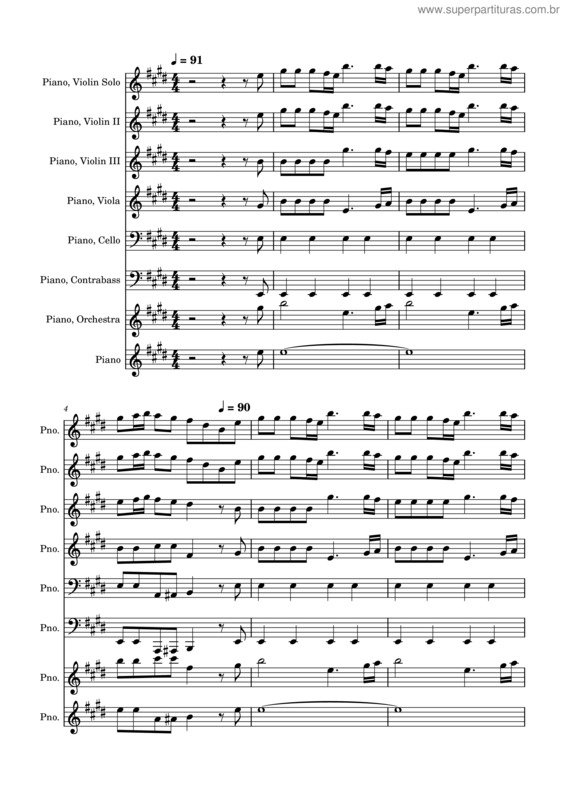 Partitura da música Primavera Vivaldi.Mid