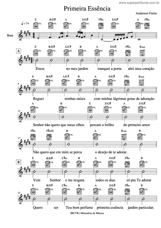 Partitura da música Primeira Essência v.2