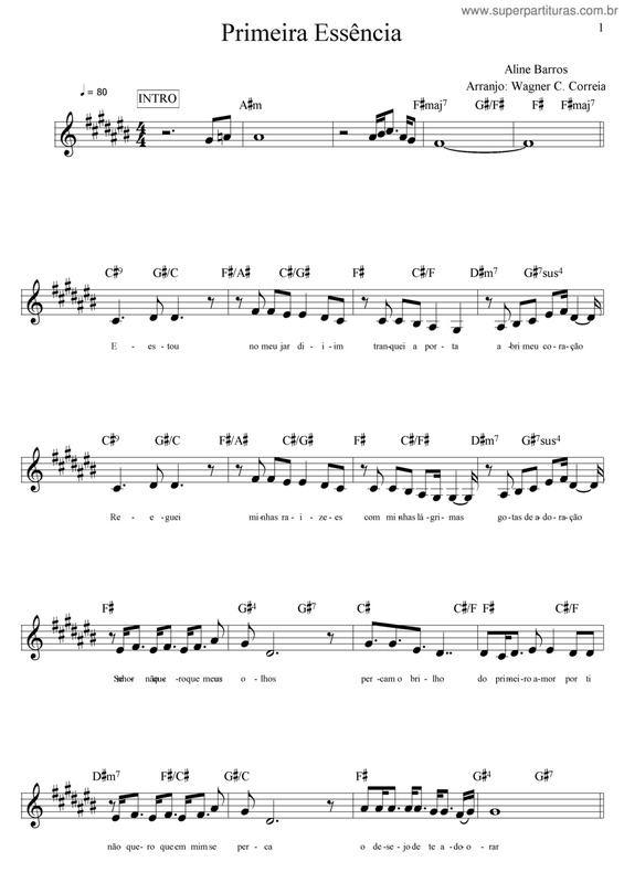 Partitura da música Primeira Essência v.3