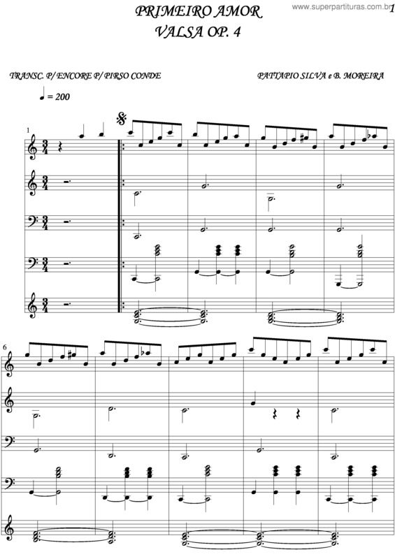 Partitura da música Primeiro Amor v.7