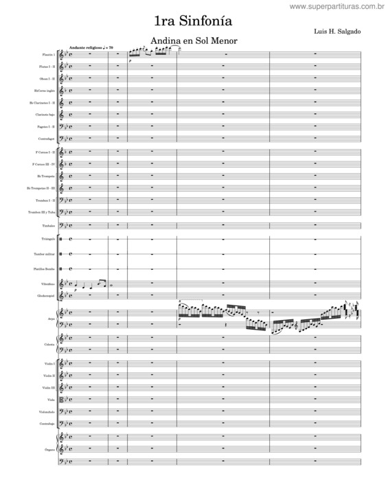 Partitura da música Primera Sinfonia De Salgado 1/2