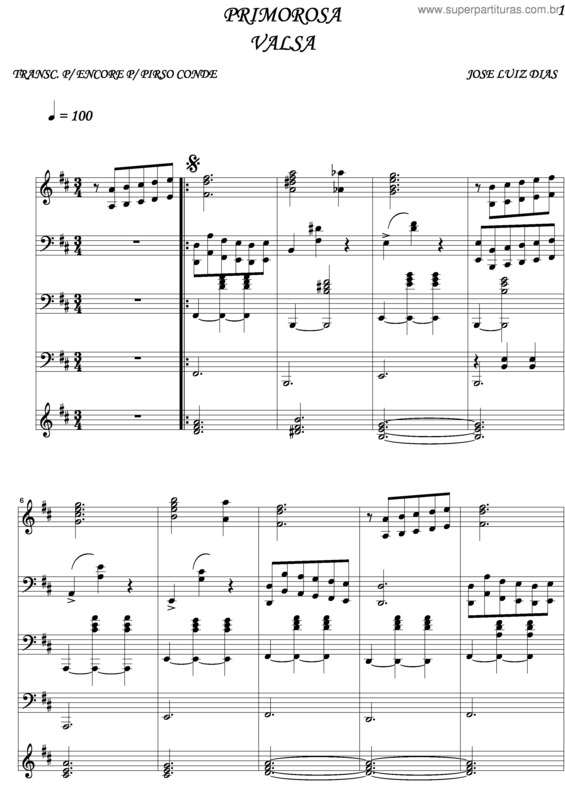 Partitura da música Primorosa v.2