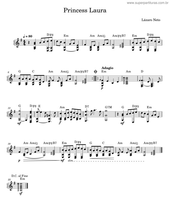 Partitura da música Princess Laura