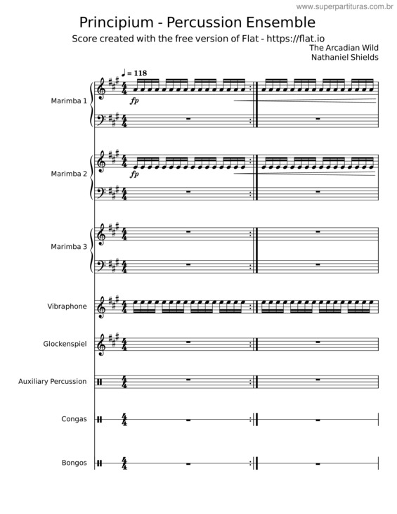 Partitura da música Principium – Nathaniel Shields