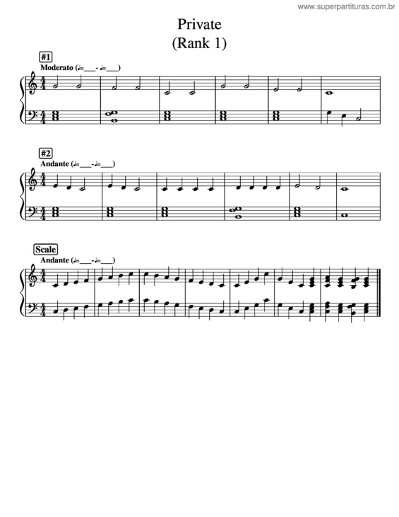 Partitura da música Private Rank 1