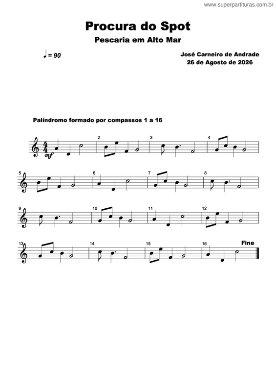 Partitura da música Procura Do Spot