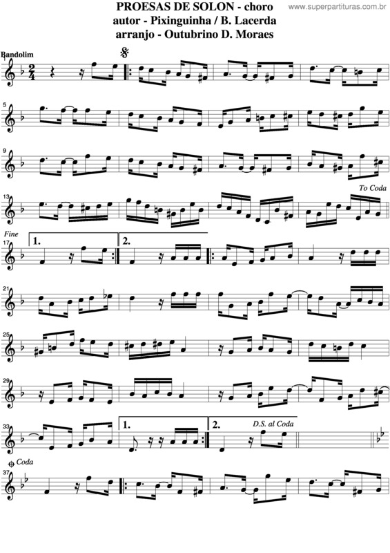 Partitura da música Proesas De Solon