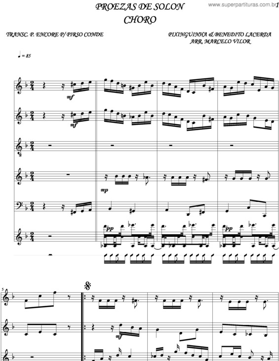 Partitura da música Proezas De Solon v.3