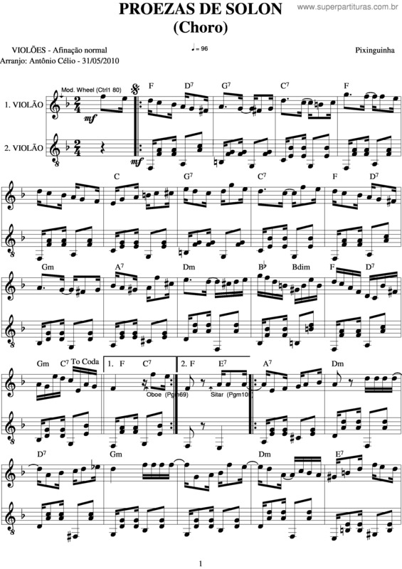 Partitura da música Proezas De Solon v.4