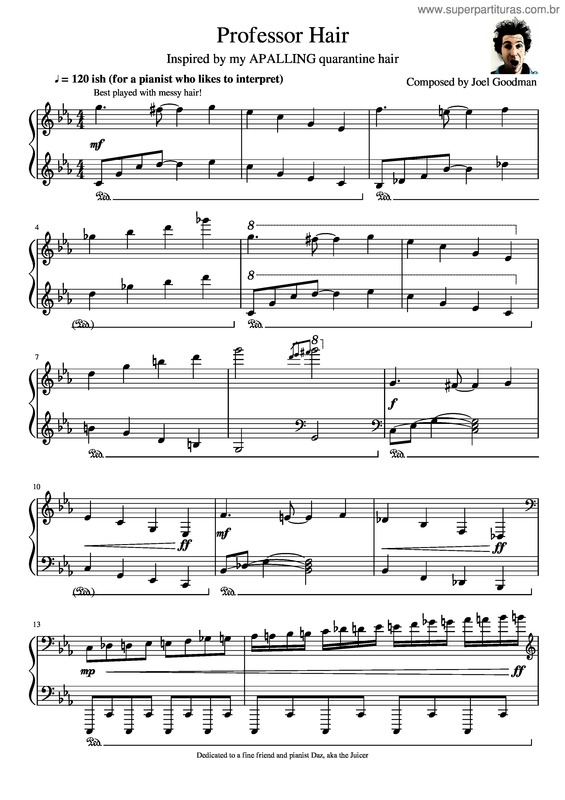 Partitura da música Professor Hair