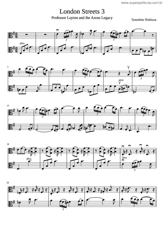 Partitura da música Professor Layton