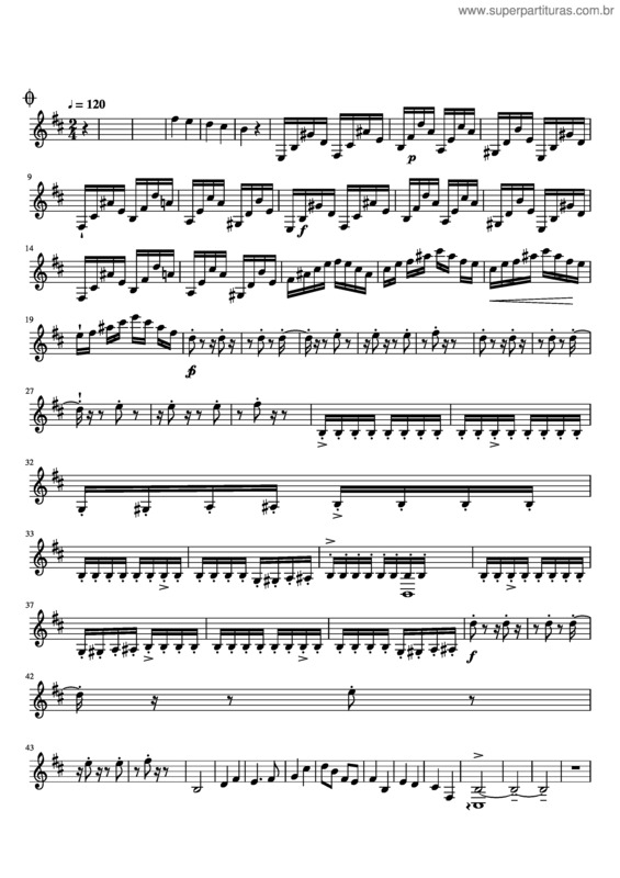 Partitura da música Profundo Azul