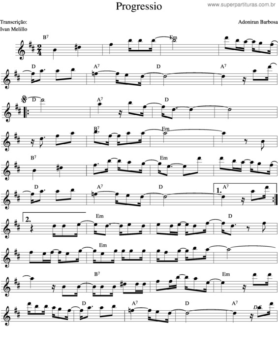 Partitura da música Progressio v.2