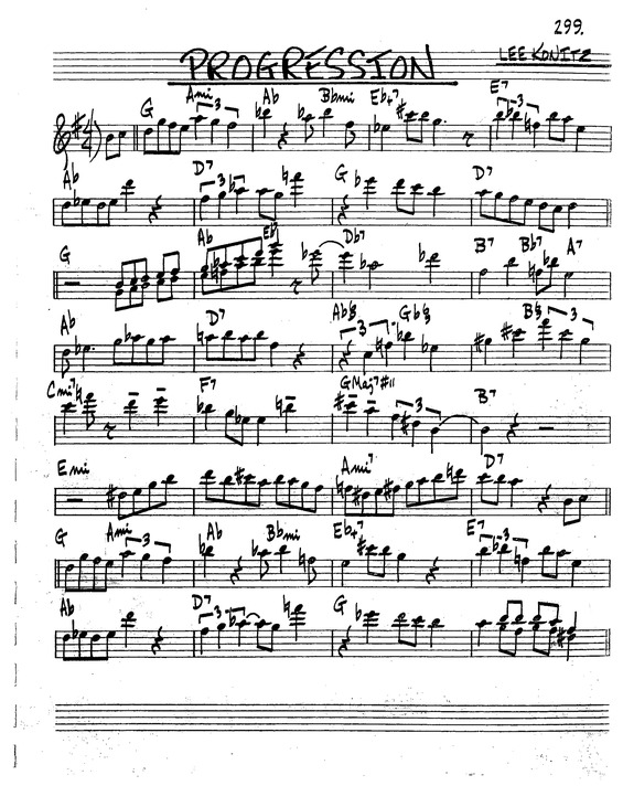 Partitura da música Progression v.8