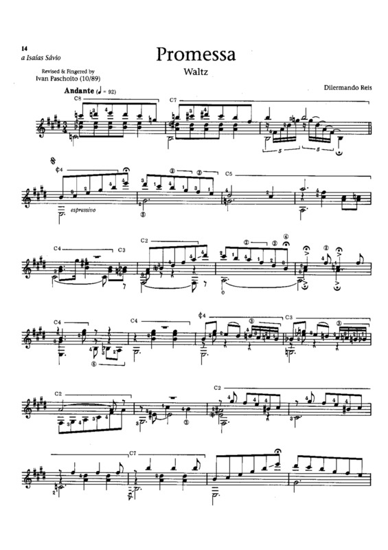 Partitura da música Promessa v.8