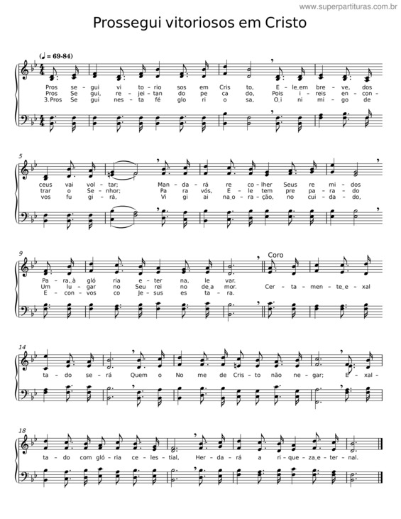Partitura da música Prossegui Vitoriosos Em Cristo v.3