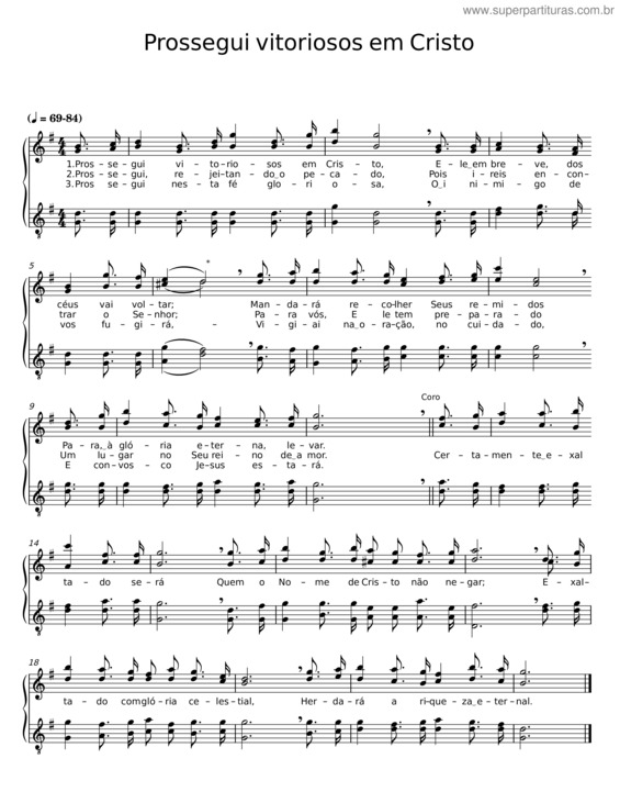 Partitura da música Prossegui Vitoriosos Em Cristo v.5