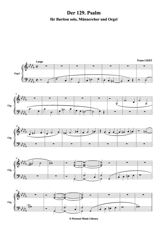 Partitura da música Psalm 129 S.16