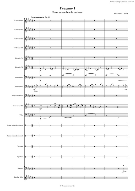 Partitura da música Psaume_I