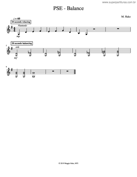 Partitura da música Pse