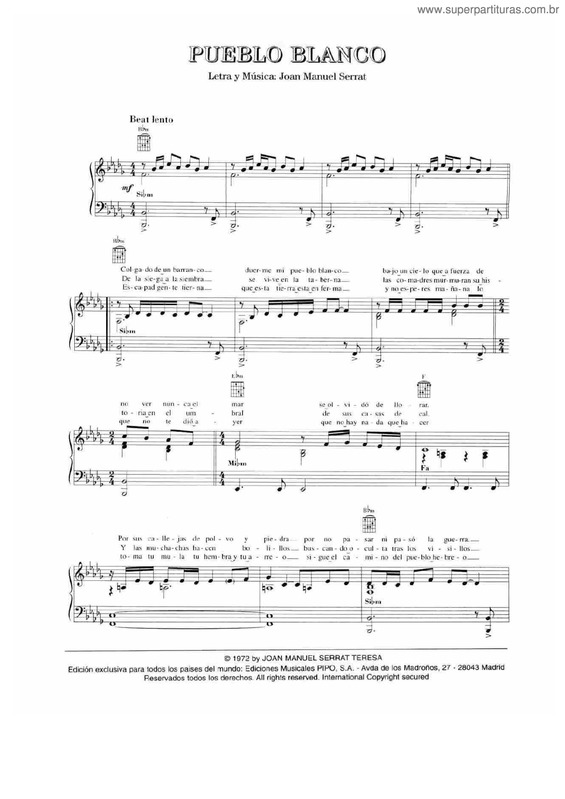 Partitura da música Pueblo Blanco