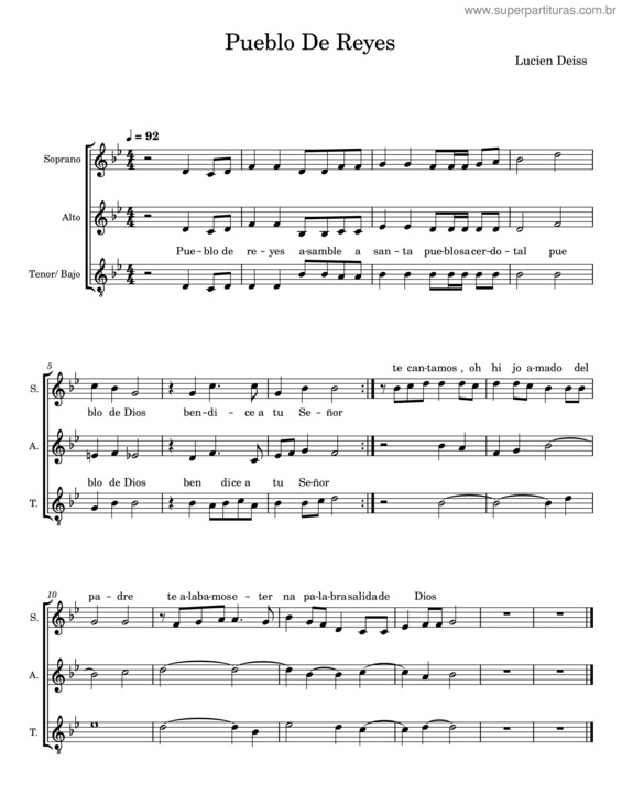 Partitura da música Pueblo De Reyes – Lucien Deiss / De La Figuera v.2