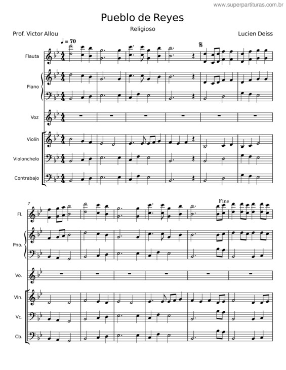 Partitura da música Pueblo De Reyes – Lucien Deiss / De La Figuera