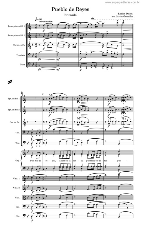 Partitura da música Pueblo De Reyes Arcos Y Metales