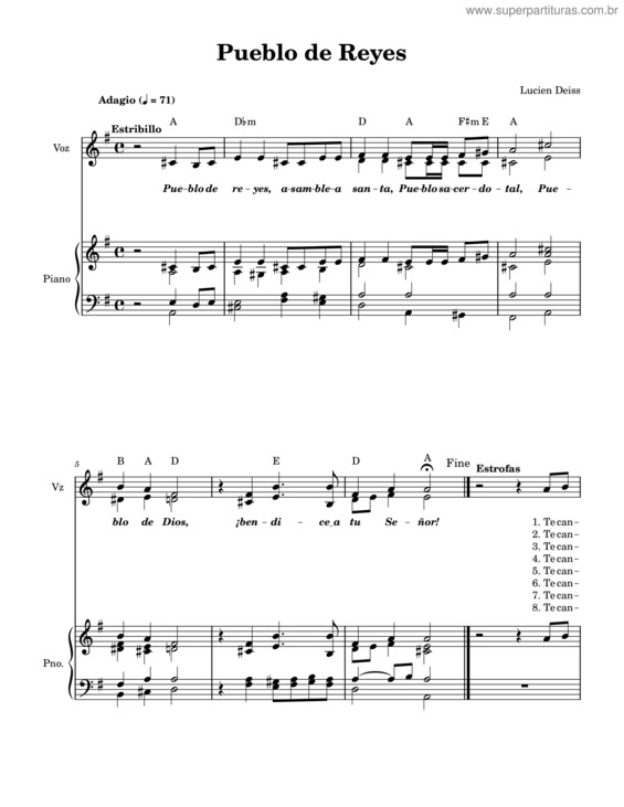 Partitura da música Pueblo De Reyes