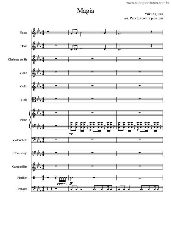 Partitura da música Puella Magi Madoka Magica – Magia Tv Size – Misc Cartoons