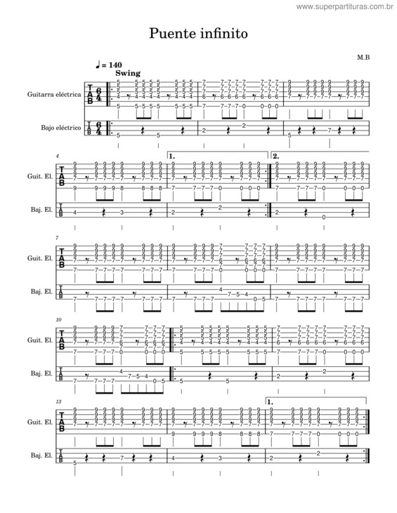 Partitura da música Puente Infinito Ver 1