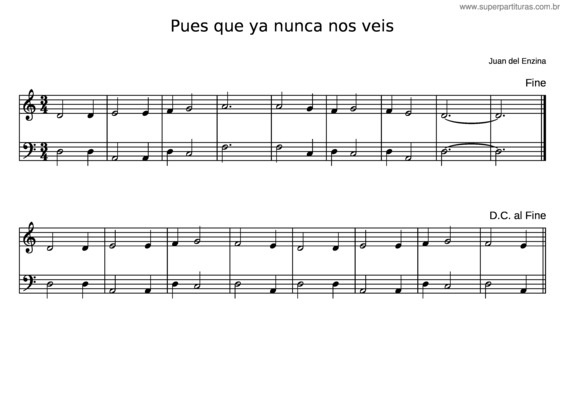 Partitura da música Pues_Que_Ya_Nunca_Nos_Veis