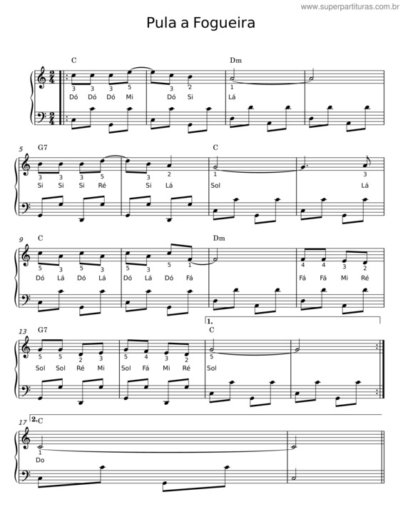 Partitura da música Pula A Fogueira – Misc Tunes