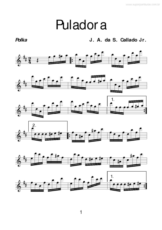 Partitura da música Puladora