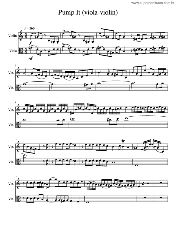 Partitura da música Pump It v.3